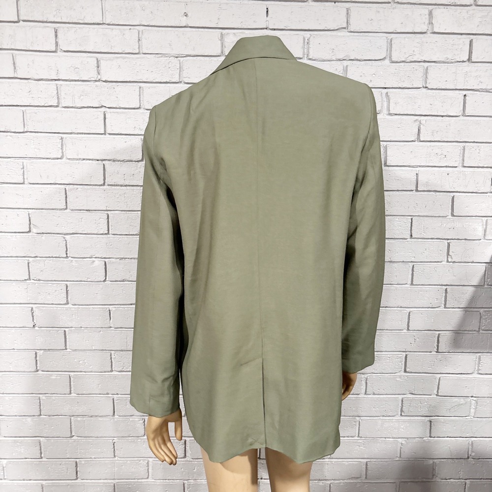 A New Day‎ Womens Double Breasted Blazer Sage Green Notched Lapel Size S - Picture 5 of 6